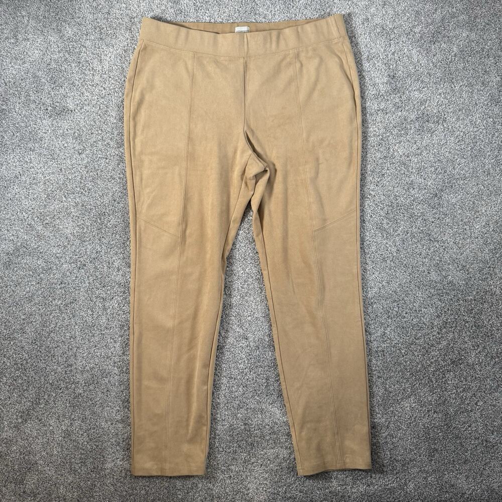 Zenergy by Chicos Ankle Pants Sz 2 Office Casual Minimalist Capsule Ponte Knit